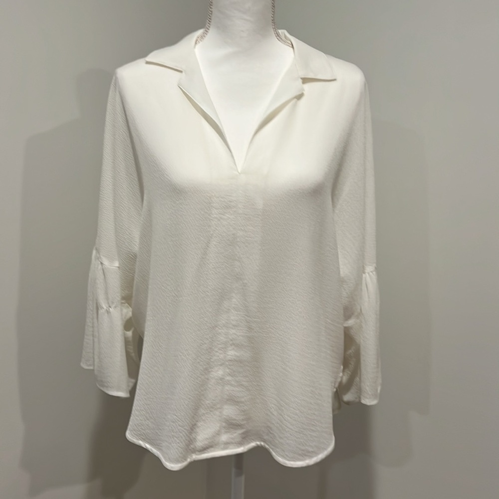 Ella Moss long sleeve crepe blouse